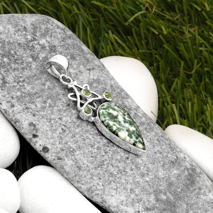 Star - Natural Dioptase & Peridot Pendant P-1095 SDP107492