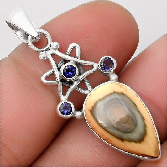 Star Imperial Jasper Mexico & Iolite Pendant P-1095 SDP107498