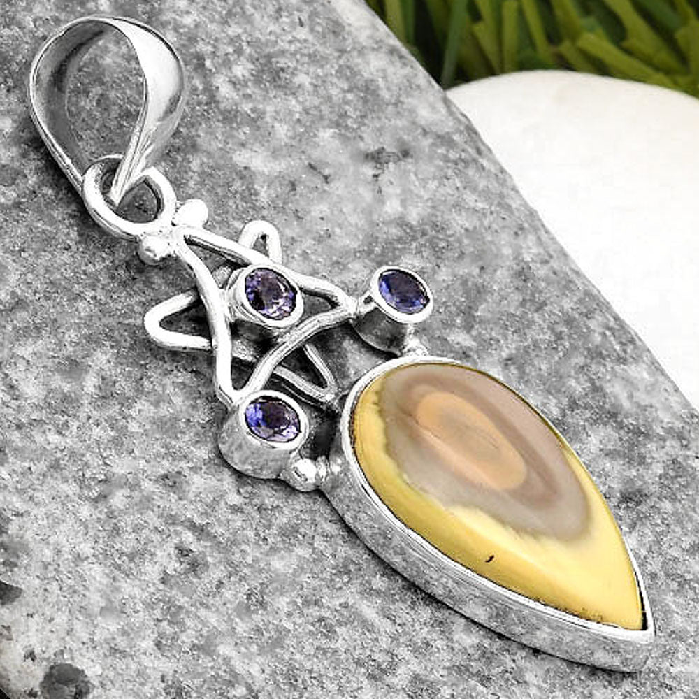 Star Imperial Jasper Mexico & Iolite Pendant P-1095 SDP107499