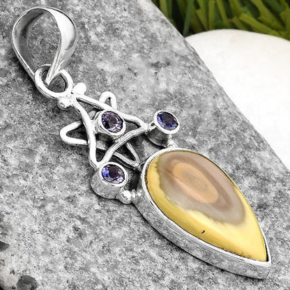 Star Imperial Jasper Mexico & Iolite Pendant P-1095 SDP107499