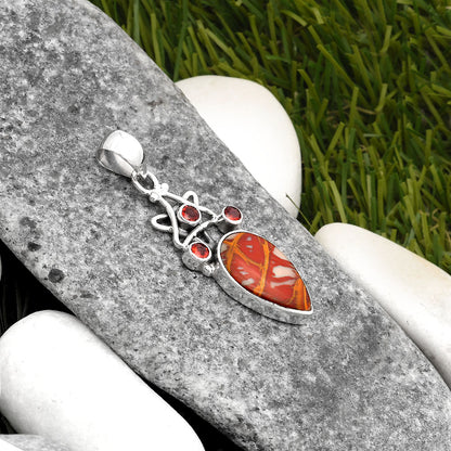 Star Natural Noreena Jasper & Garnet Pendant P-1095 SDP107507