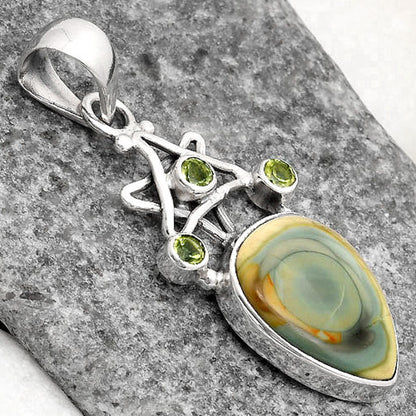 Star - Imperial Jasper & Peridot Pendant P-1095 SDP107524