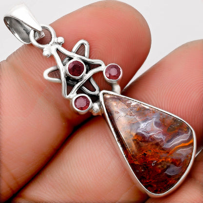 Star Rare Cady Mountain Agate & Garnet Pendant P-1095 SDP107527