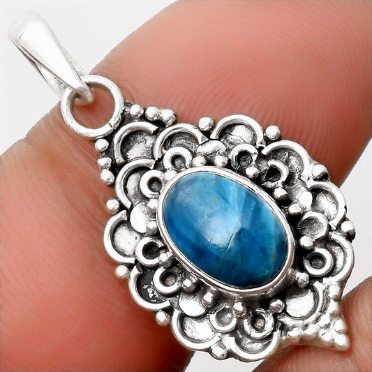 Natural Blue Apatite - Madagascar Pendant P-1214 SDP107592
