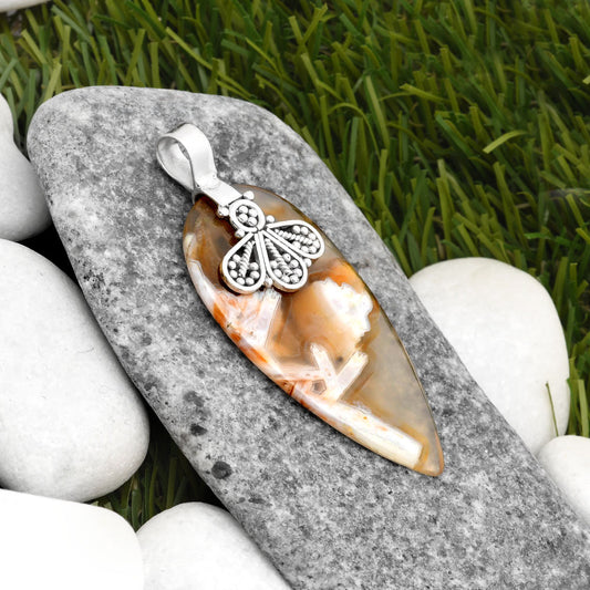 Natural Tube Agate - Turkish Pendant P-1469 SDP107620