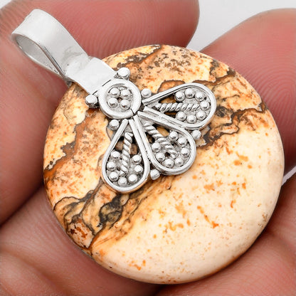 Natural Picture Jasper Pendant P-1469 SDP107640