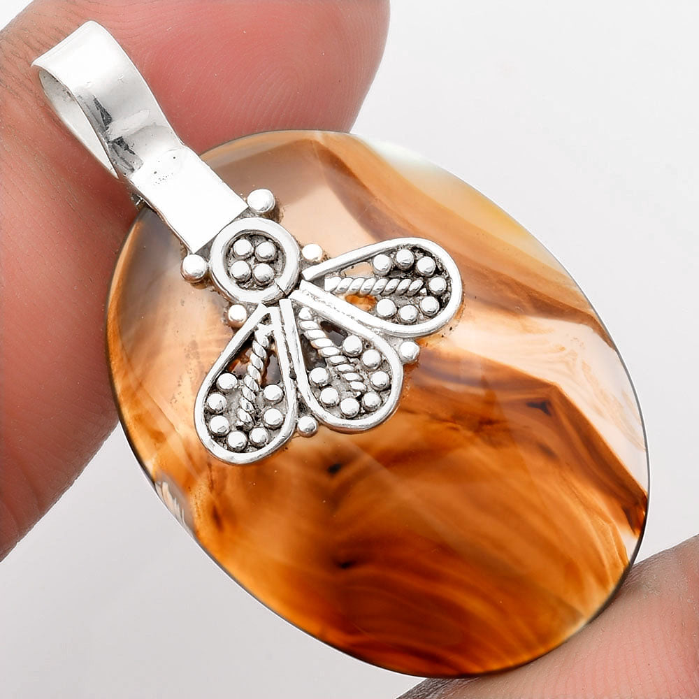 Natural Montana Agate - USA Pendant P-1469 SDP107652