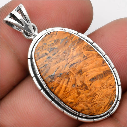 Natural Coquina Fossil Jasper - India Pendant P-1065 SDP107957
