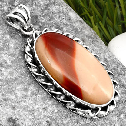 Natural Red Mookaite Pendant P-1081 SDP108007