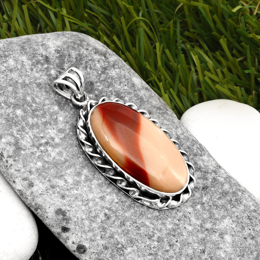 Natural Red Mookaite Pendant P-1081 SDP108007