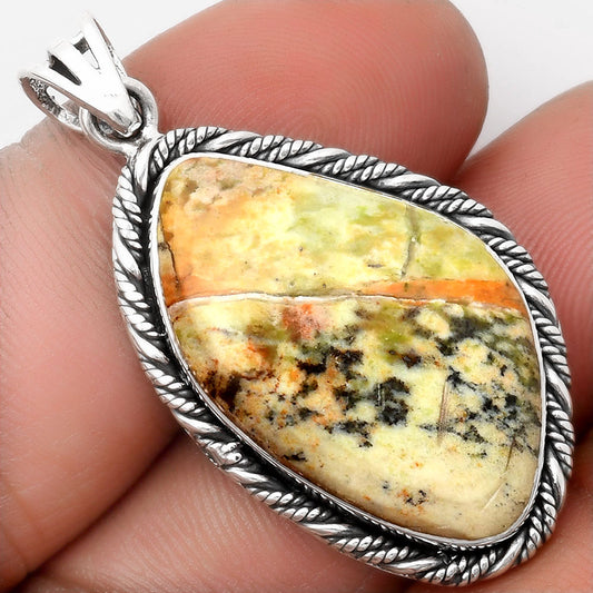 Natural Chrome Chalcedony Pendant P-1074 SDP108074