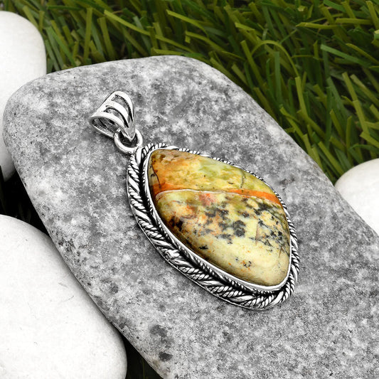 Natural Chrome Chalcedony Pendant P-1074 SDP108074