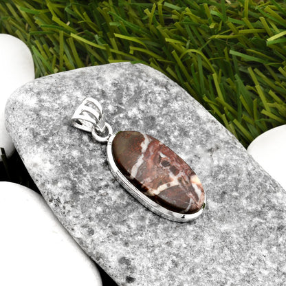Natural Coffee Zebra Jasper Pendant P-1002 SDP108129