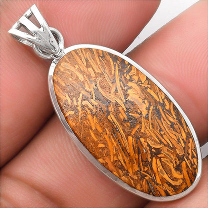 Natural Coquina Fossil Jasper - India Pendant P-1002 SDP108146