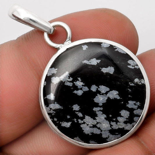 Natural Snow Flake Obsidian Pendant P-1001 SDP108190