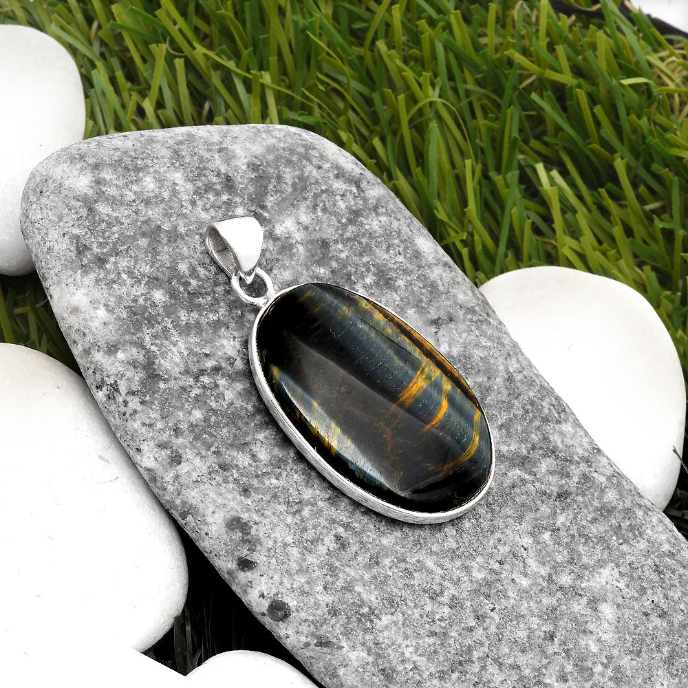 Natural Blue Tiger Eye Pendant P-1001 SDP108251