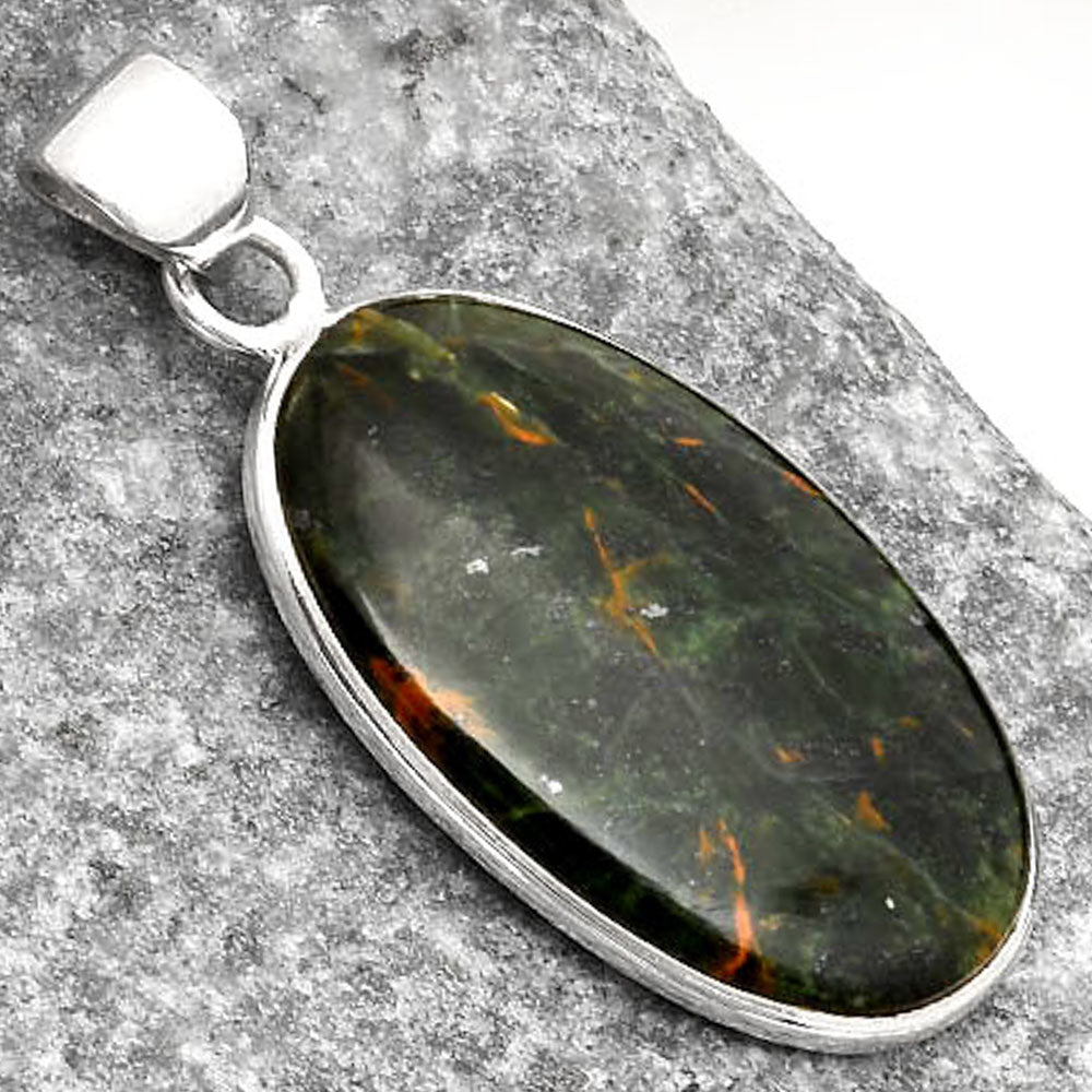 Natural Turkish Rainforest Chrysocolla Pendant P-1001 SDP108385