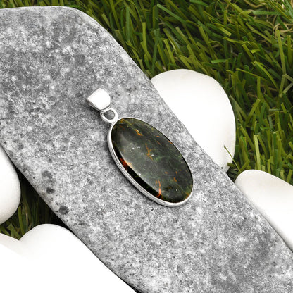 Natural Turkish Rainforest Chrysocolla Pendant P-1001 SDP108385