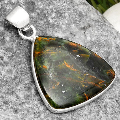 Natural Turkish Rainforest Chrysocolla Pendant P-1001 SDP108399