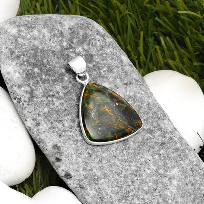 Natural Turkish Rainforest Chrysocolla Pendant P-1001 SDP108399