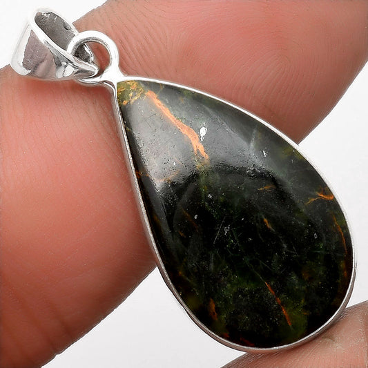 Natural Turkish Rainforest Chrysocolla Pendant P-1001 SDP108437