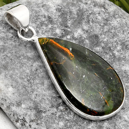 Natural Turkish Rainforest Chrysocolla Pendant P-1001 SDP108437