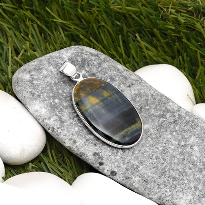 Natural Blue Tiger Eye Pendant P-1001 SDP108715