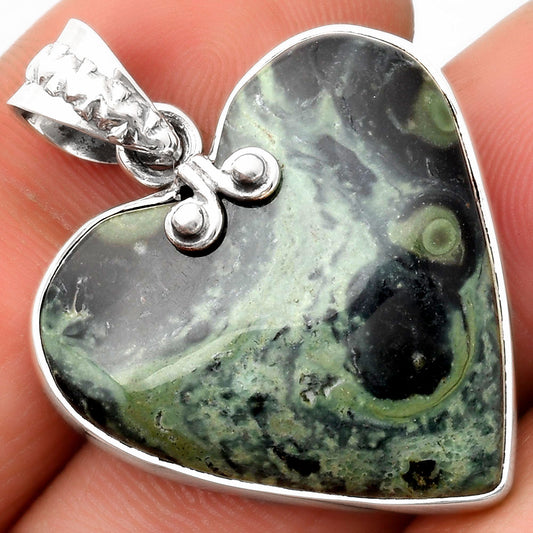 Heart Natural Star Galaxy Jasper Pendant P-1043 SDP108845