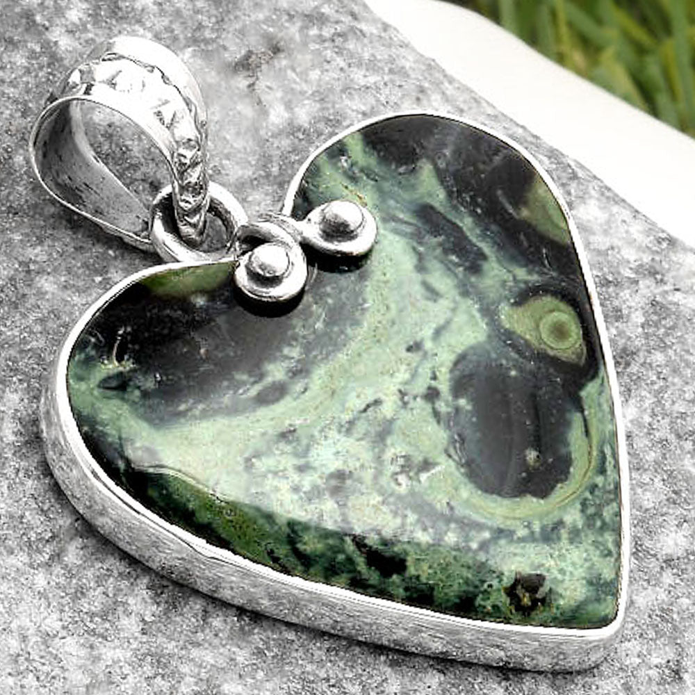 Heart Natural Star Galaxy Jasper Pendant P-1043 SDP108845