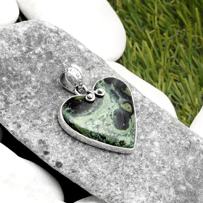 Heart Natural Star Galaxy Jasper Pendant P-1043 SDP108845
