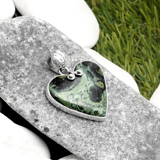 Heart Natural Star Galaxy Jasper Pendant P-1043 SDP108845