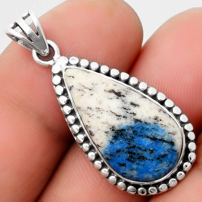 Natural K2 Blue - Azurite In Quartz Pendant P-1052 SDP108883