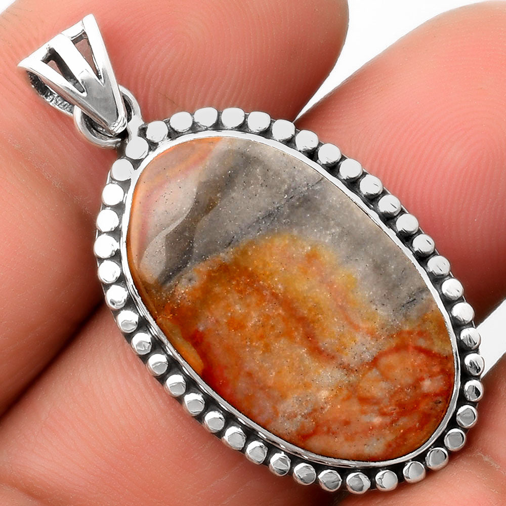 Natural Polygram Jasper Pendant P-1052 SDP108888