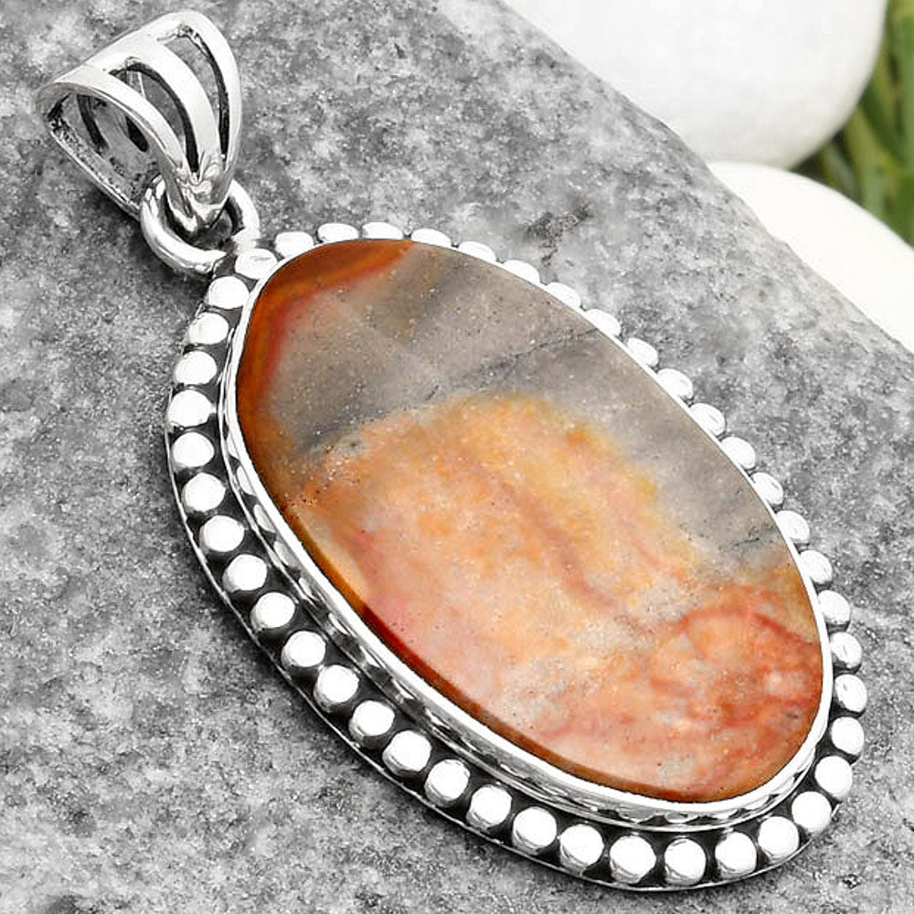 Natural Polygram Jasper Pendant P-1052 SDP108888