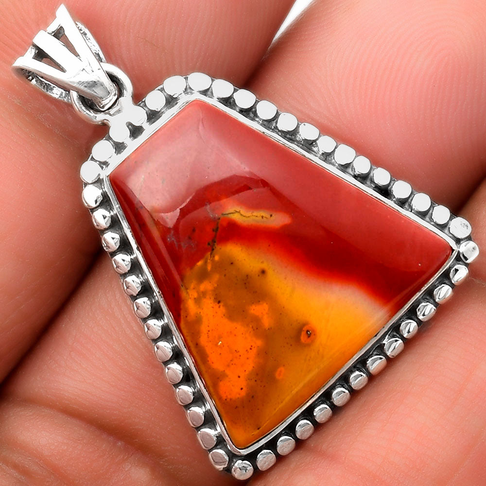 Natural Red Mookaite Pendant P-1052 SDP108920