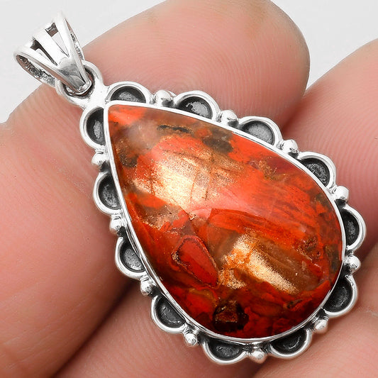 Natural Red Brecciated Jasper Pendant P-1080 SDP108968