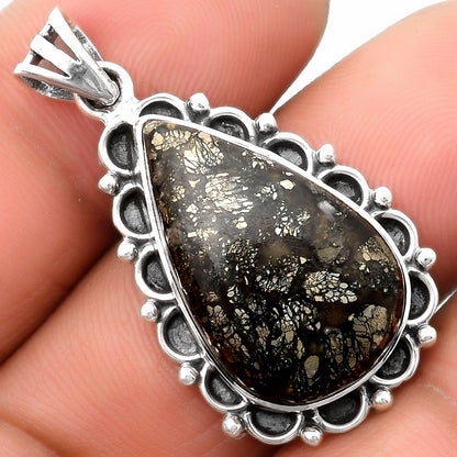Natural Nipomo Marcasite Agate Pendant P-1080 SDP108972