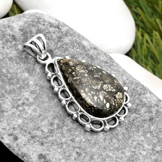 Natural Nipomo Marcasite Agate Pendant P-1080 SDP108972