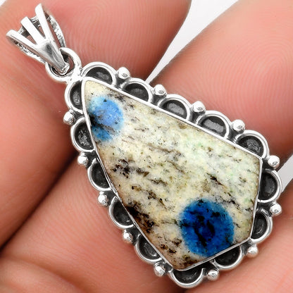 Natural K2 Blue - Azurite In Quartz Pendant P-1080 SDP108973