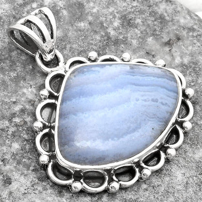 Natural Blue Lace Agate South Africa Pendant P-1080 SDP108977