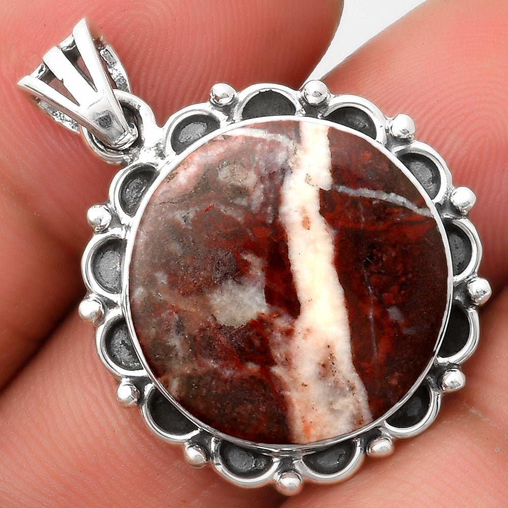 Natural Coffee Zebra Jasper Pendant P-1080 SDP109016