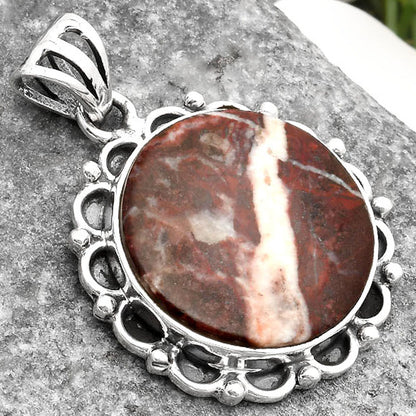 Natural Coffee Zebra Jasper Pendant P-1080 SDP109016