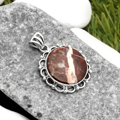 Natural Coffee Zebra Jasper Pendant P-1080 SDP109016