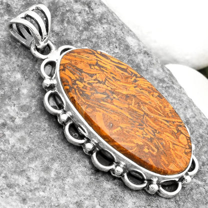 Natural Coquina Fossil Jasper - India Pendant P-1080 SDP109045