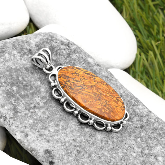 Natural Coquina Fossil Jasper - India Pendant P-1080 SDP109045