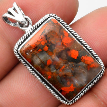 Natural Red Brecciated Jasper Pendant P-1056 SDP109085