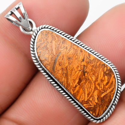 Natural Coquina Fossil Jasper - India Pendant P-1056 SDP109092