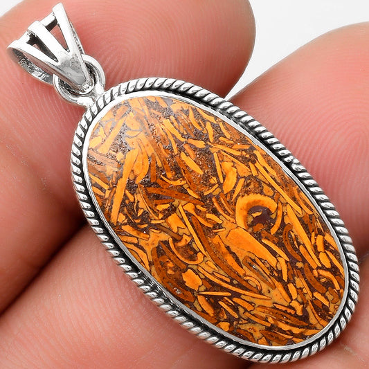 Natural Coquina Fossil Jasper - India Pendant P-1056 SDP109096