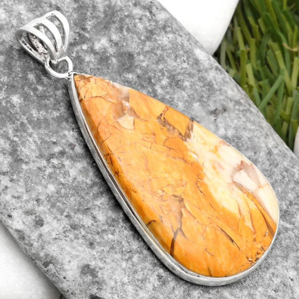 Natural Brecciated Mookaite Pendant P-1001 SDP109242