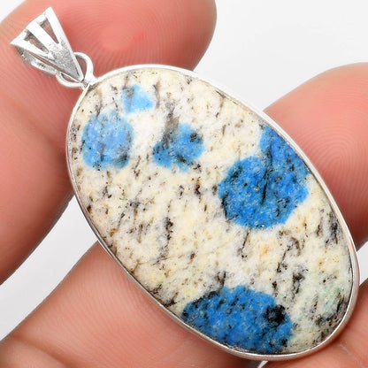 Natural K2 Blue - Azurite In Quartz Pendant P-1001 SDP109285